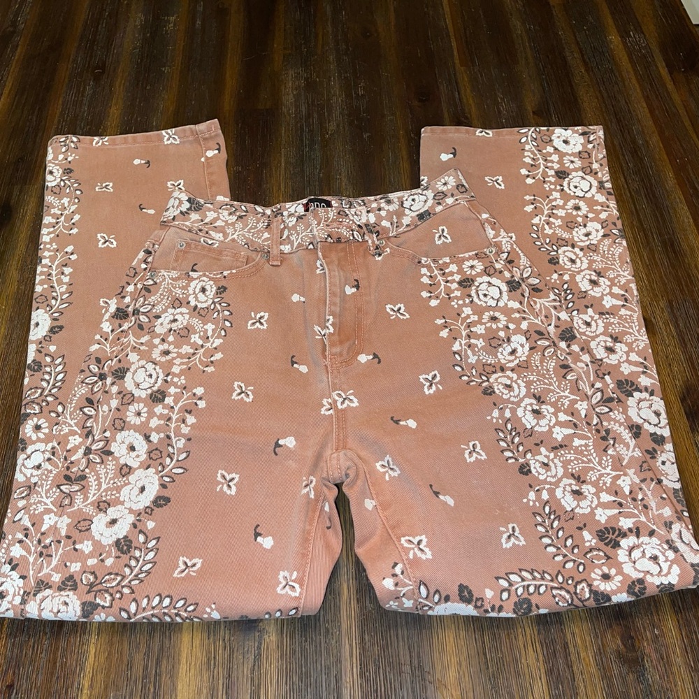 BDG red/maroon paisley pattern jeans